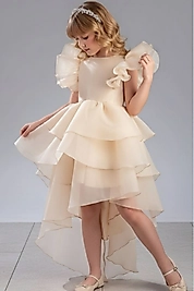 Kloş Kabarık Kuyruklu Ktkat Şifon Lüx Çocuk Abiye